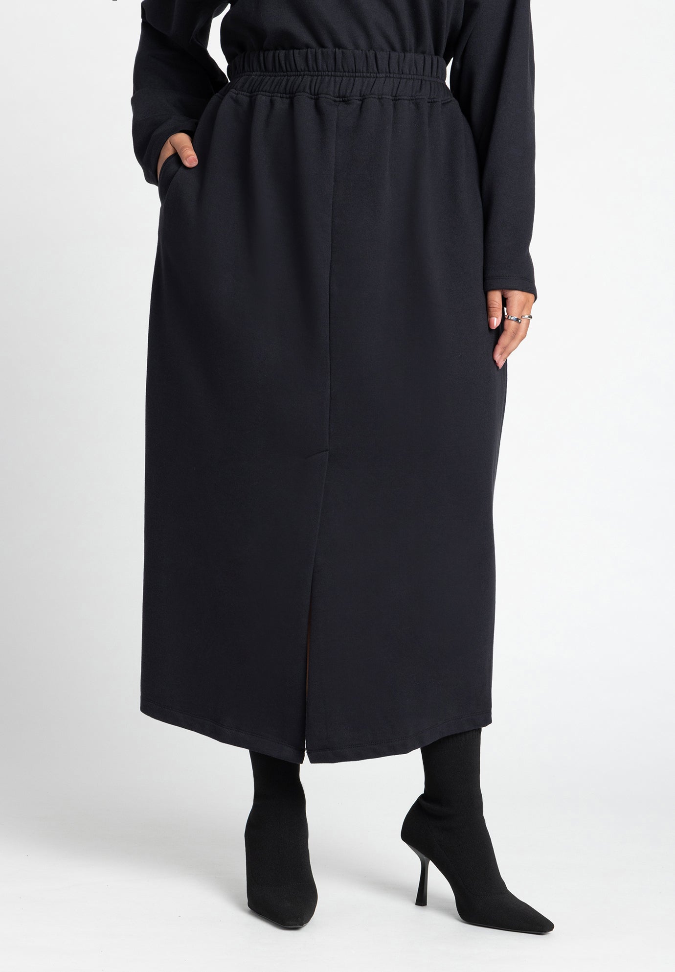 Maxi French Terry Skirt image number 1