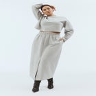 Maxi French Terry Skirt image number null