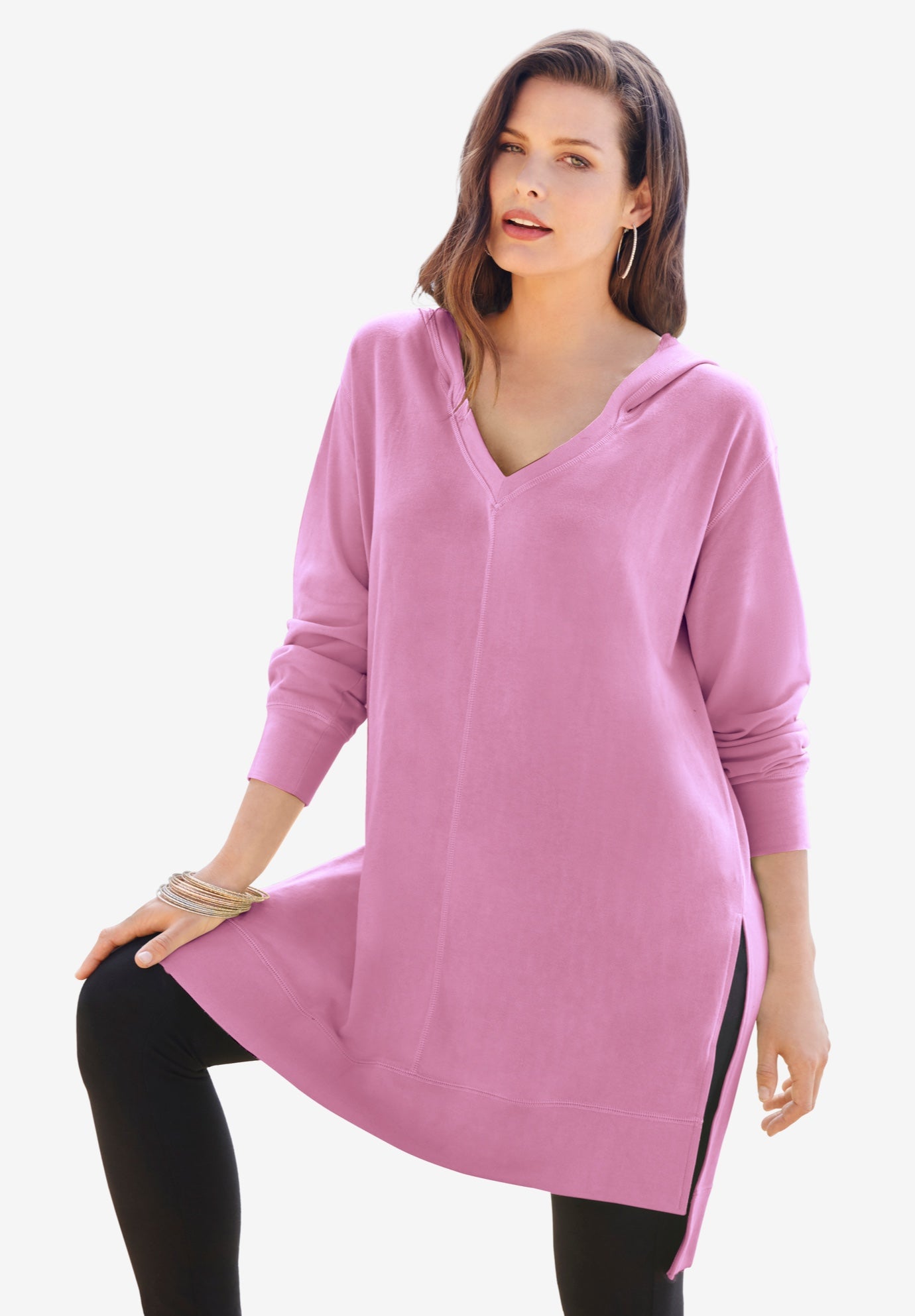 French Terry Tunic Hoodie image number 0