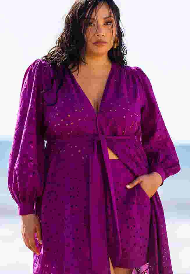Eyelet Coverup Shorts image number 0