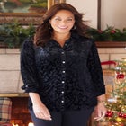 Buttonfront Burnout Blouse image number 0