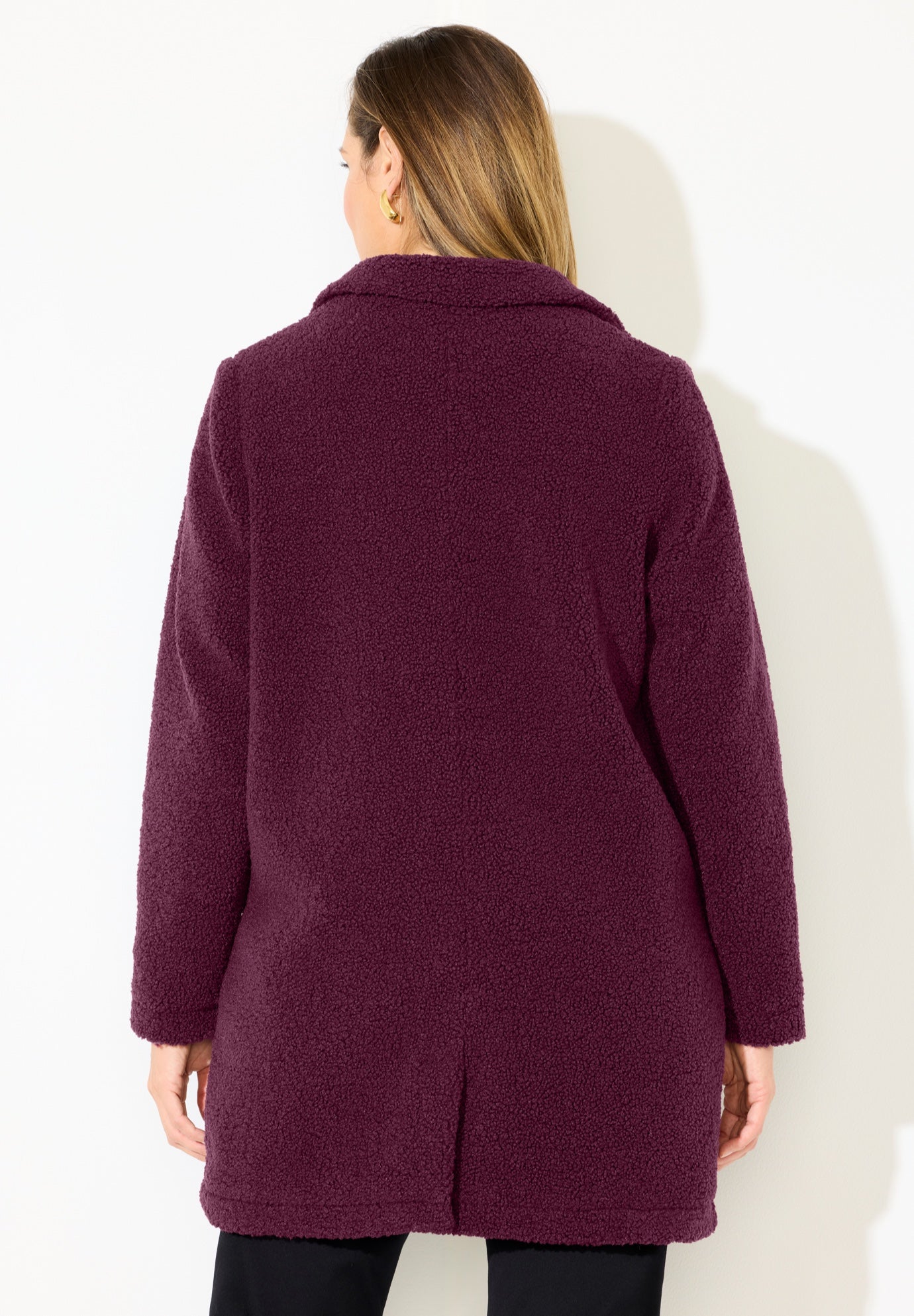 Teddy Bear Sherpa Trench Coat image number 1