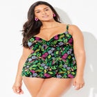 Bra Sized Faux Flyaway Underwire Tankini Top image number null