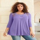 Lace Embellished Swing Ultra Femme Top image number null