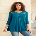 Lace Embellished Swing Ultra Femme Top image number null