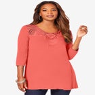 Lace Embellished Swing Ultra Femme Top image number null