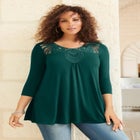 Lace Embellished Swing Ultra Femme Top image number null