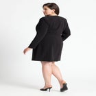 Strong Shoulder Mini Blazer With Gold Buttons image number null