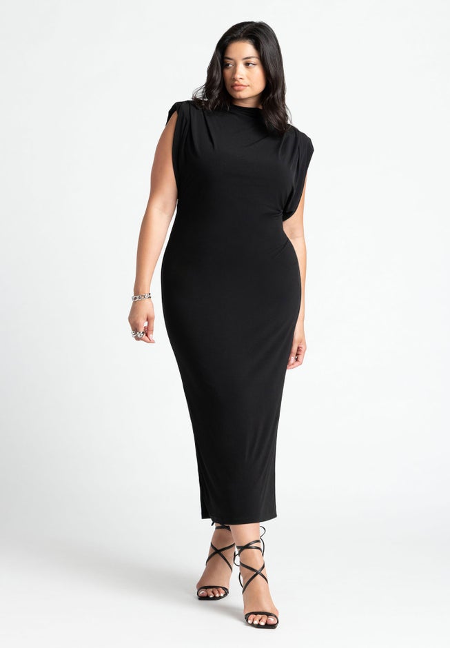 Funnel Neck Midi Dress image number 0