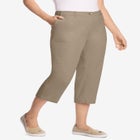 Adjustable Waist Chino Capri image number null