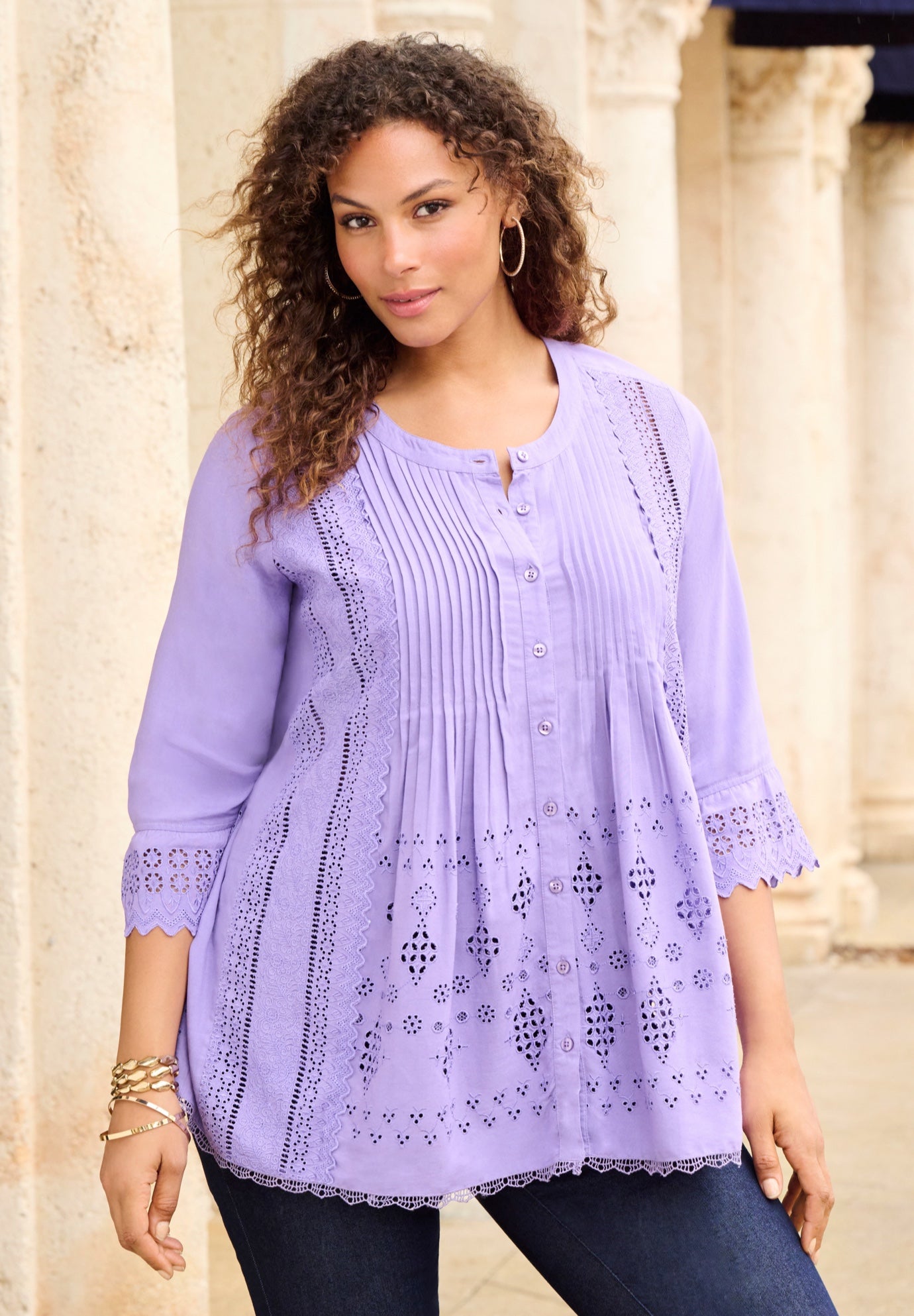 Eyelet Big Shirt image number 3