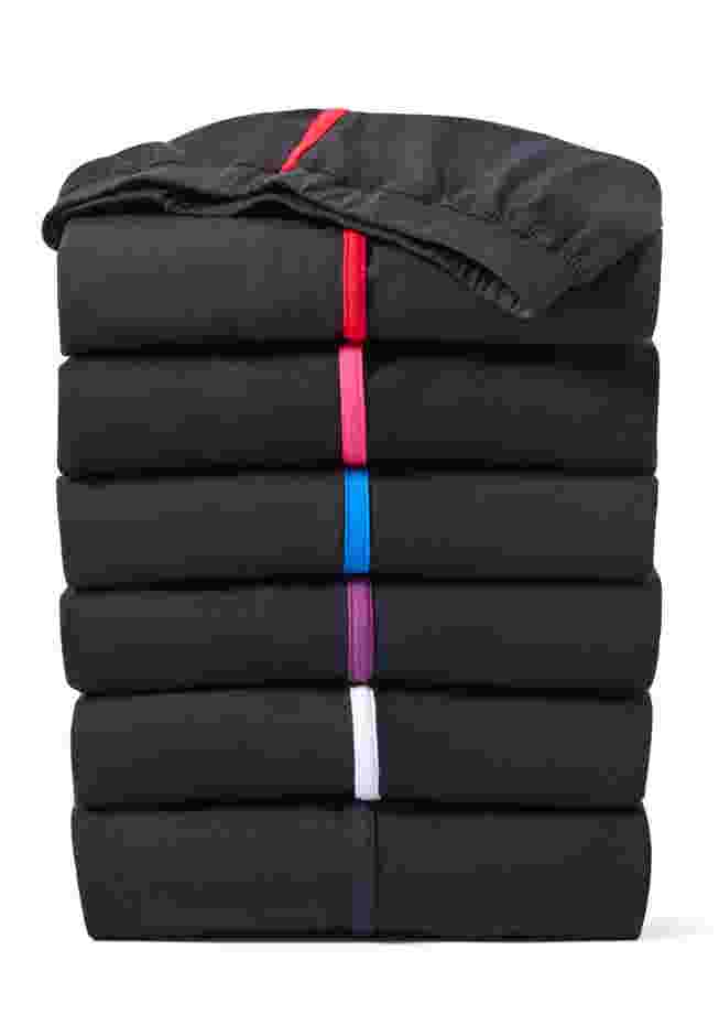 Womens Plus-Size Stretch-Cotton Knit Pull-On Bootcut Side-Stripe Leggings image number 4