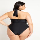 Twist Halter Swimsuit with Underwire Detail image number null