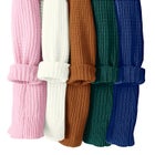 Side Button V-Neck Waffle Knit Sweater image number null