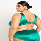 Gabi Fresh Swim x ELOQUII V-Neck Bikini Top with Ring Detail image number null