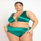 Gabi Fresh Swim x ELOQUII V-Neck Bikini Top with Ring Detail image number null