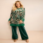 Lace-Trim Velour Tunic image number null