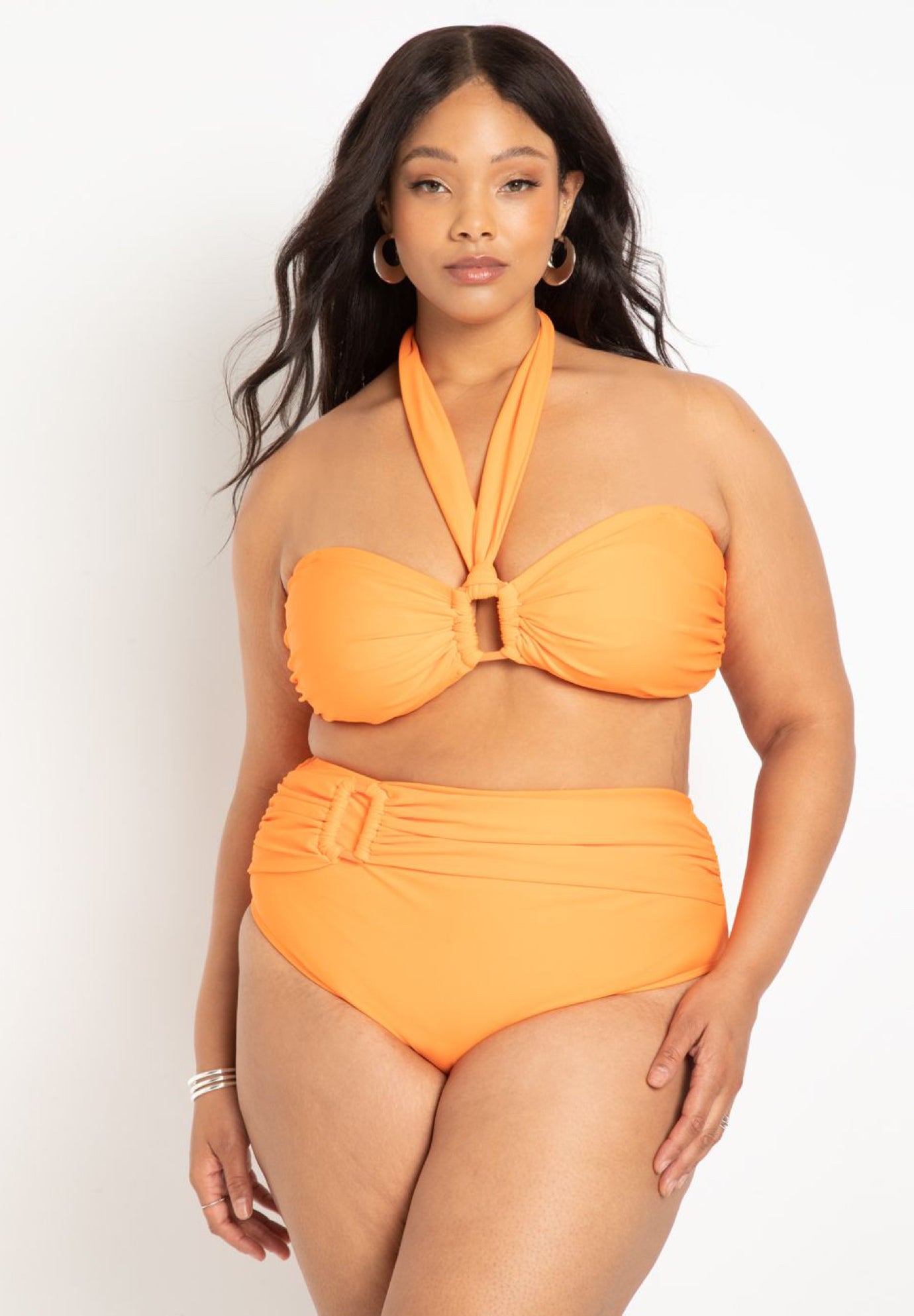 Gabi Fresh Swim x ELOQUII Halter Tie Bikini Top image number 3
