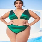 Gabi Fresh Swim x ELOQUII High Waisted Bikini Bottom with Ring Detail image number null