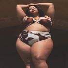 Gabi Fresh Swim x ELOQUII Super High Waisted Bikini Bottom with Twist Front image number null