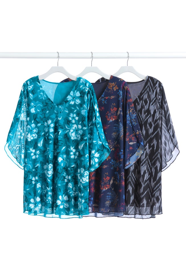 Miracle Mesh Tulip Three-Quarter Sleeve Tunic image number 3