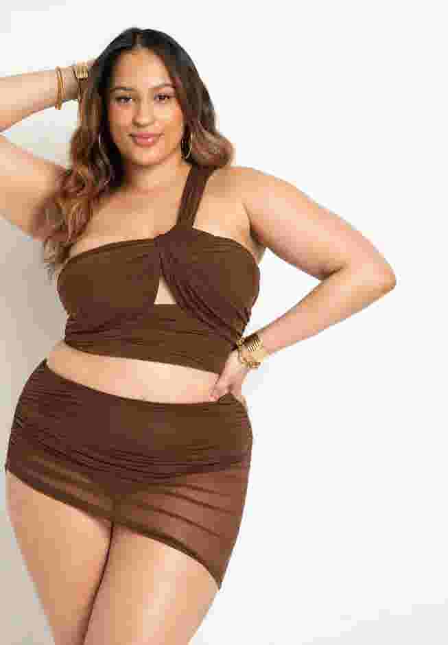 Ruched Bikini Miniskirt image number 1