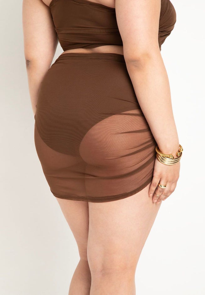 Ruched Bikini Miniskirt image number null