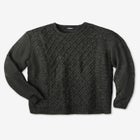 Soft Cable Knit Crewneck Sweater image number null