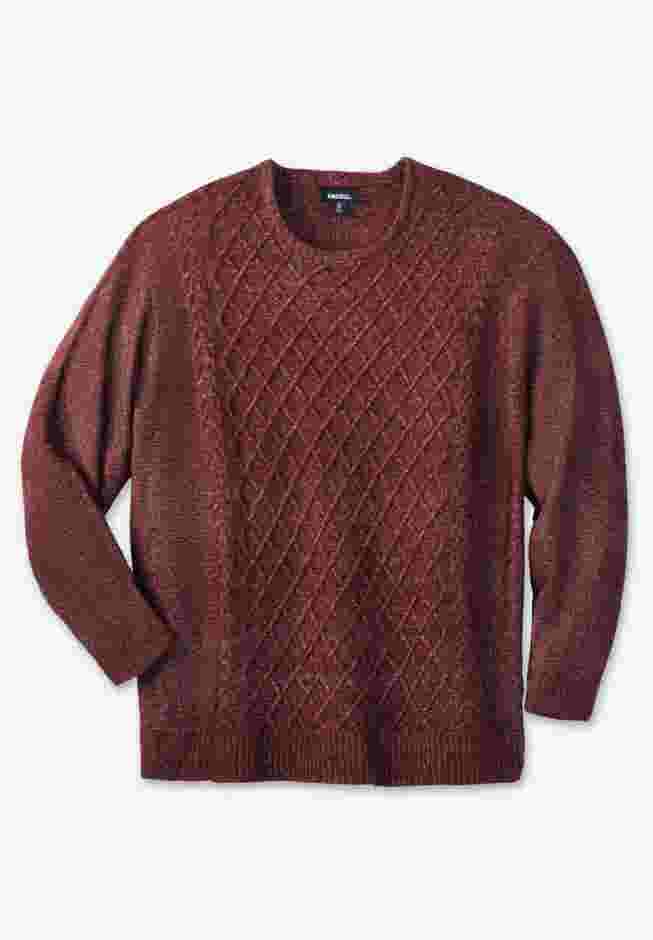 Soft Cable Knit Crewneck Sweater image number 0