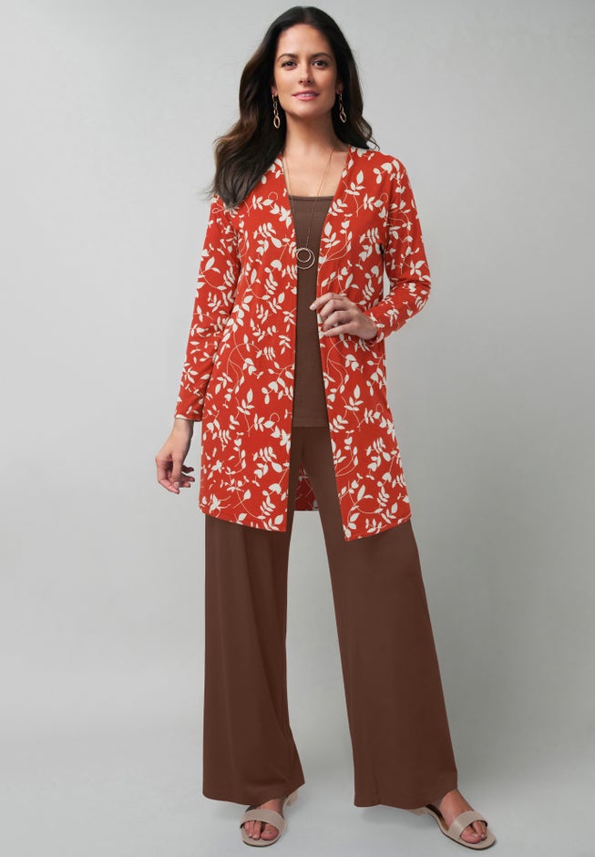 Everyday Stretch Knit Wide Leg Pant image number 3