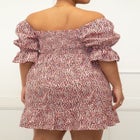 ELOQUII Elements Puff Sleeve Smocked Bodice Dress image number null