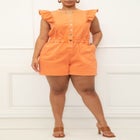 ELOQUII Elements Flutter Sleeve Romper image number null