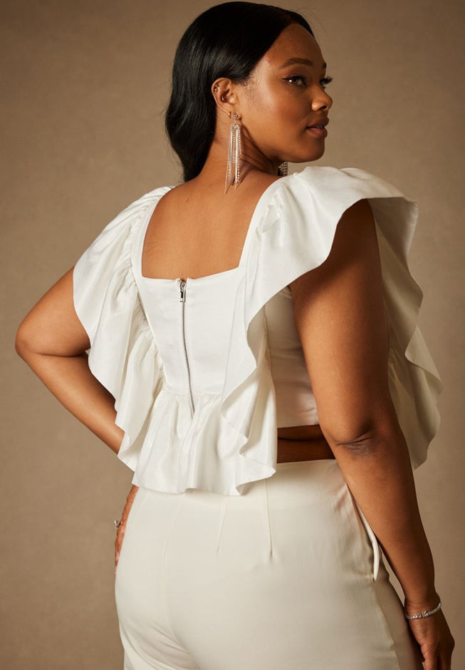Bridal by ELOQUII Ruffle Bustier image number null