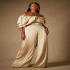 Bridal by ELOQUII Off The Shoulder Draped Bustier Top image number 2