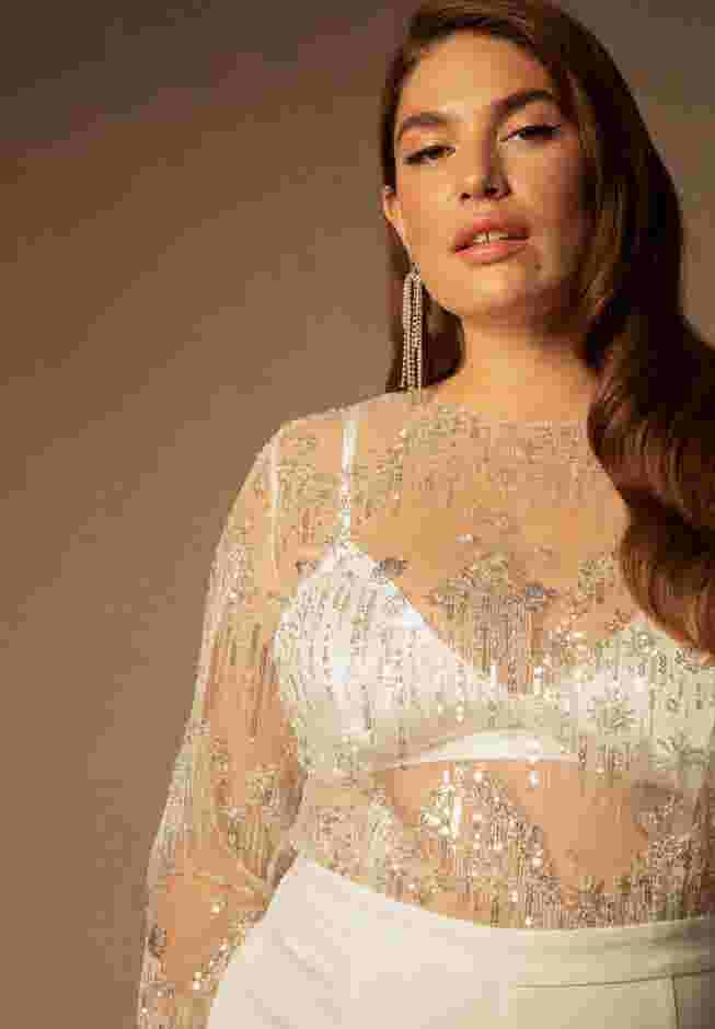 Bridal by ELOQUII Satin Bralette image number 0