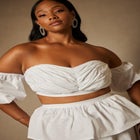 Bridal by ELOQUII Off The Shoulder Top image number null