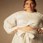 Bridal by ELOQUII Balloon Sleeve Top image number null