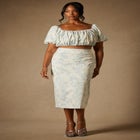 Bridal by ELOQUII Printed Pencil Skirt image number null