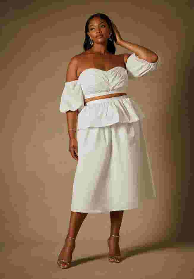 Bridal by ELOQUII Peplum Skirt image number 0