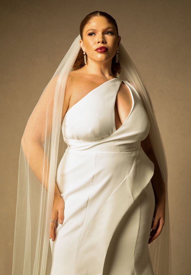 Bridal by ELOQUII Tulle Gown with Slit image number null