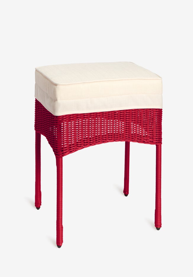 Roma All-Weather Resin Wicker Ottoman image number 0