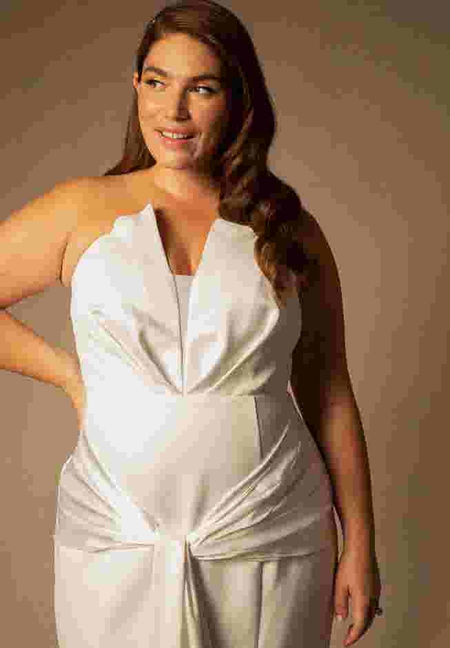 Bridal by ELOQUII Satin Mermaid Gown image number 1