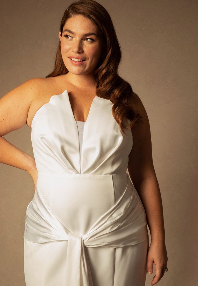 Bridal by ELOQUII Satin Mermaid Gown image number null