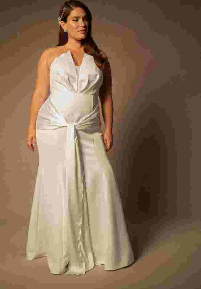 Bridal by ELOQUII Satin Mermaid Gown image number 0