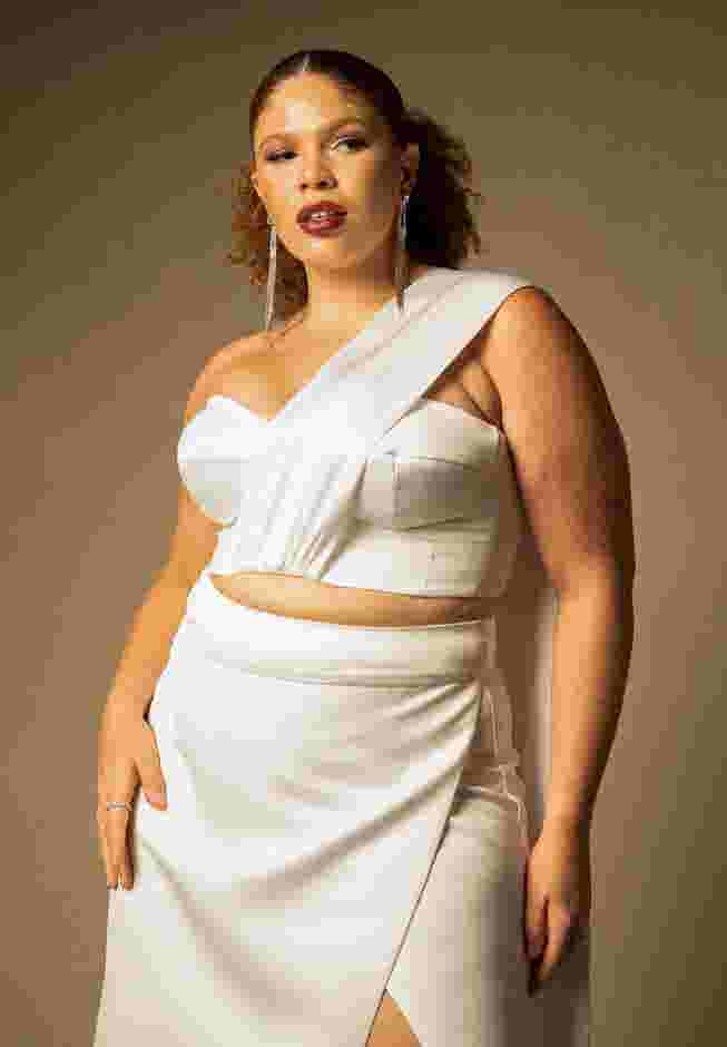 Bridal by ELOQUII Bustier Top with Sheath Skirt image number 1