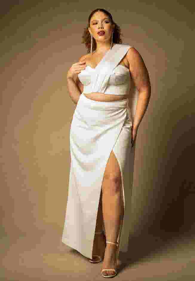 Bridal by ELOQUII Bustier Top with Sheath Skirt image number 0