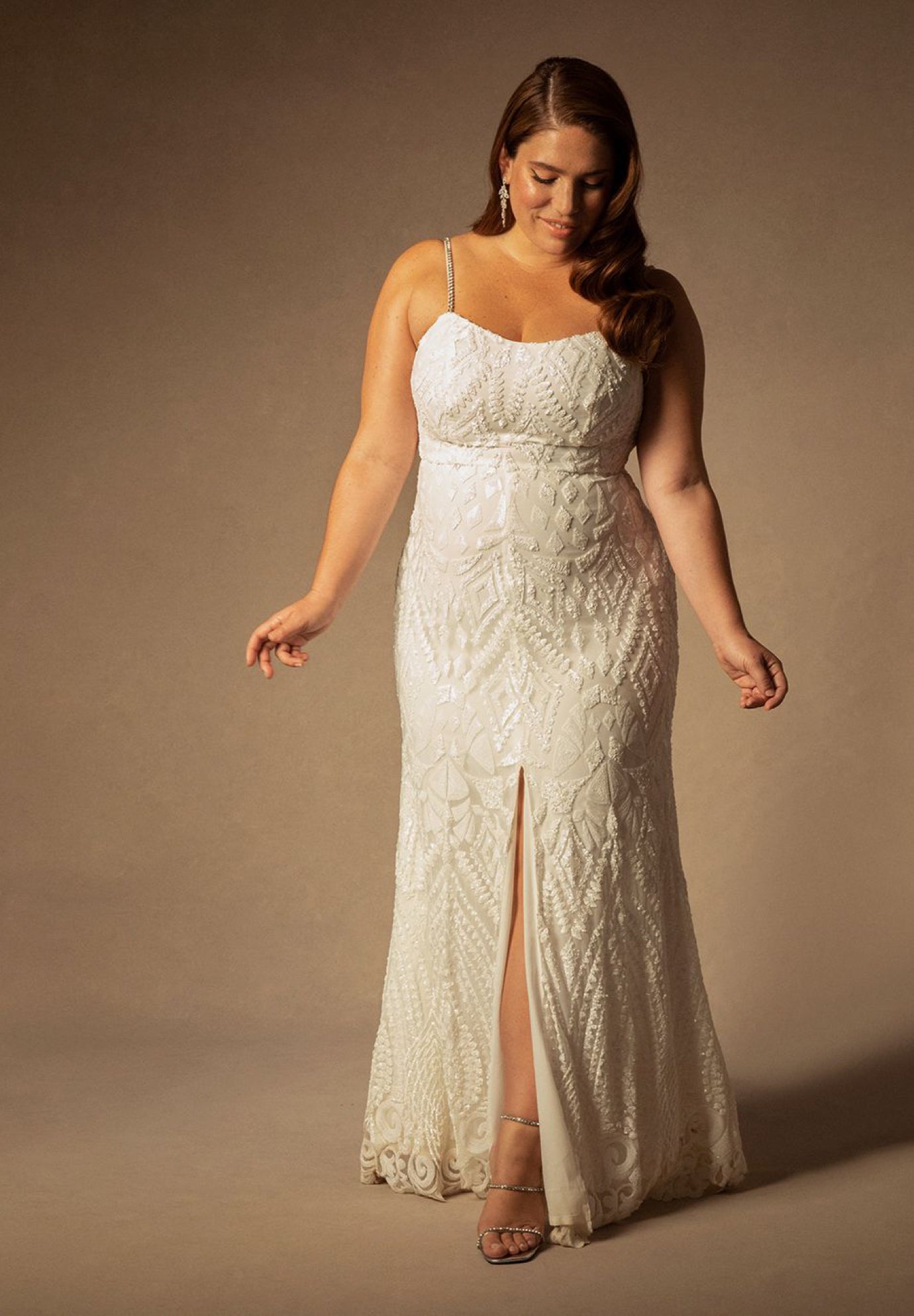 Bridal by ELOQUII Sequin Gown With Detachable Skirt image number 3