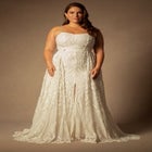 Bridal by ELOQUII Sequin Gown With Detachable Skirt image number null