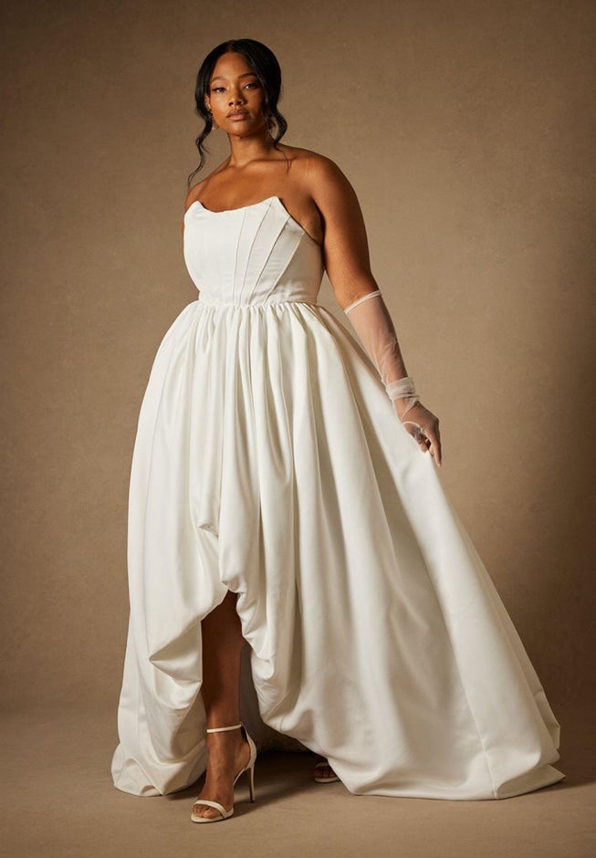 Bridal by ELOQUII Corset Gown With Bubble Skirt image number 0