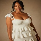 Bridal by ELOQUII Corseted Tiered Dress image number null